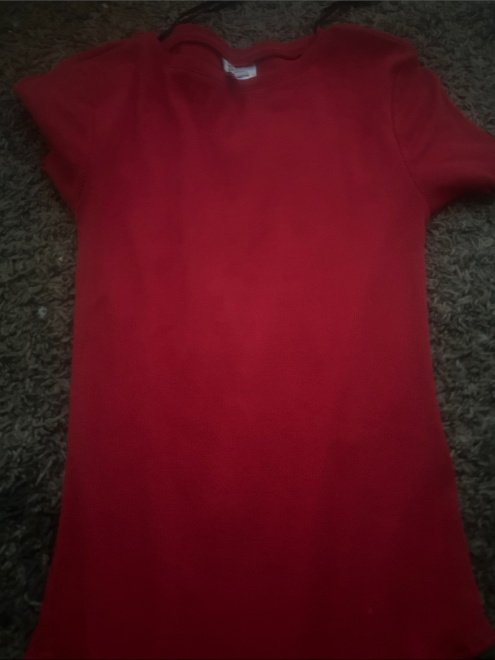 Divided Red Short-Sleeve Bodysuit